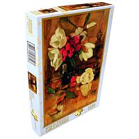 Puzzle Gold 1000 pieces: Magnolia and Clavel