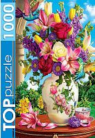 TOP Puzzle 1000 pieces: Summer Bouquet and Hummingbird