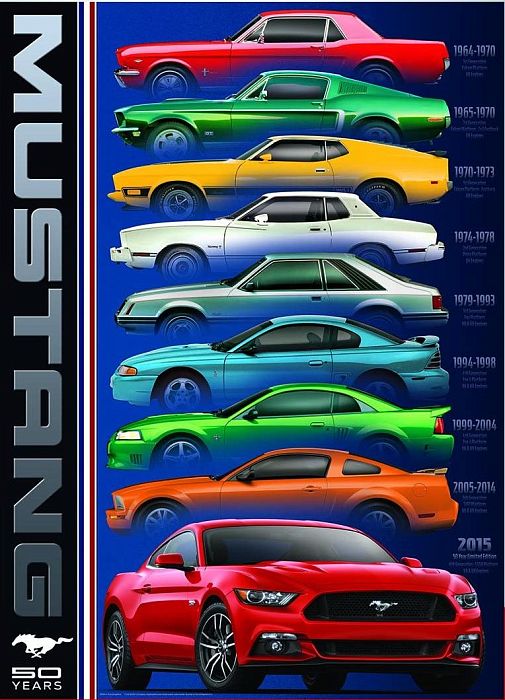 Eurographics 1000 pieces Puzzle: 50 years of Ford Mustang 6000-0699