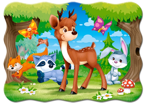 Jigsaw puzzle Castorland 30 pieces: Fawn with friends В-03570