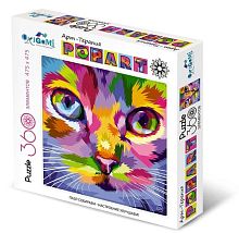 Puzzle Origami 360 parts: Art therapy. Pop art. Cat