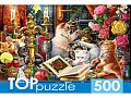 Раздел анонс: Пазл TOP Puzzle 500 деталей: Ночные котята (П500-0736)