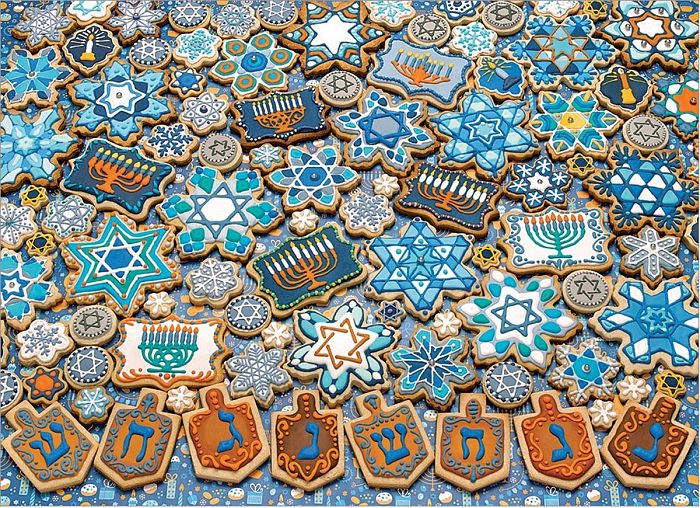 Cobble Hill Puzzle 1000 pieces: Cookies for Hanukkah 80329