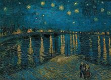 Jigsaw puzzle 1000 pieces Clementoni van Gogh. Starry night over the Rhone