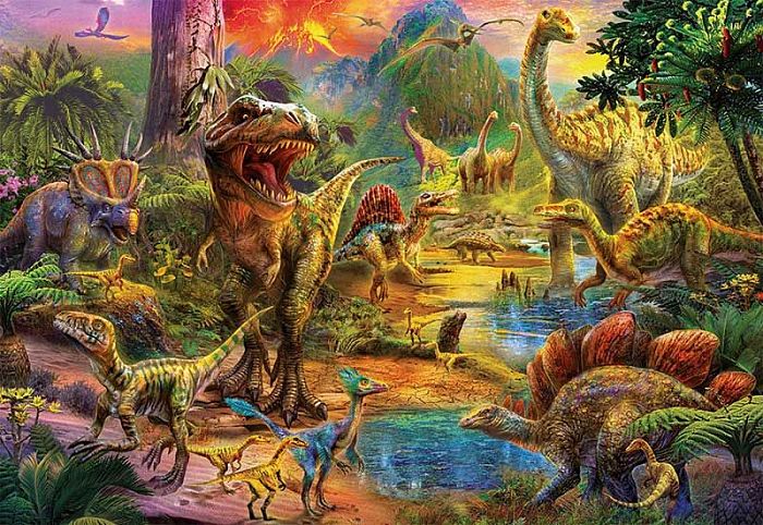 Puzzle Educa 1000 pieces: Land of the dinosaurs 17655