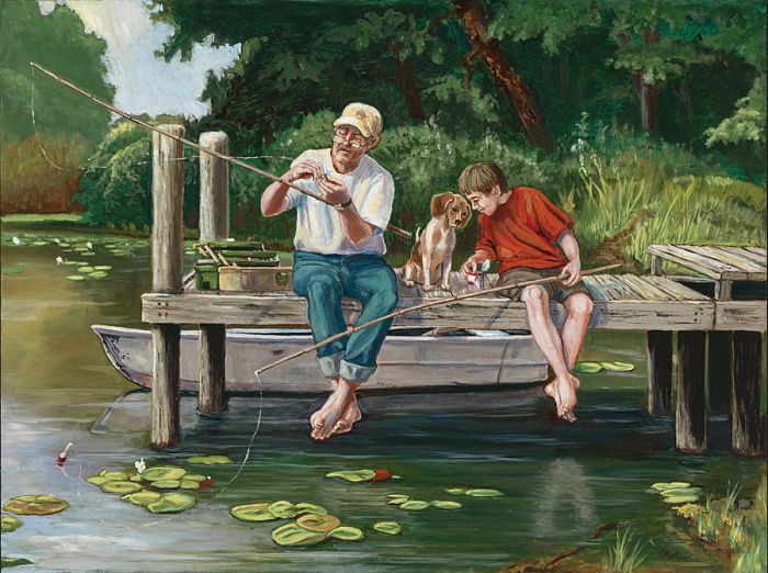Cobble Hill puzzle 1000 pieces: Morning fishing 80159