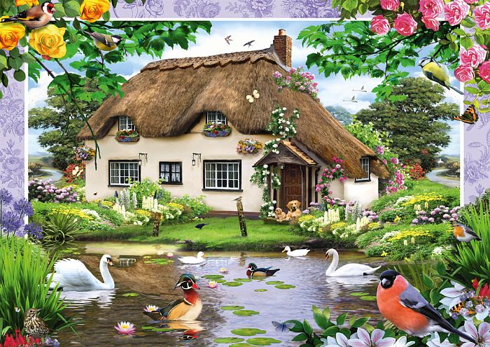 Schmidt Puzzle 500 details: Romantic country house 58974