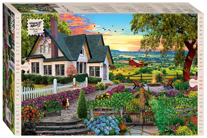 Step puzzle 1000 pieces: View from the top of the hill 79160