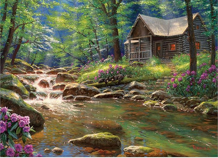 Cobble Hill 1000 pieces Puzzle: Fishing House 80313