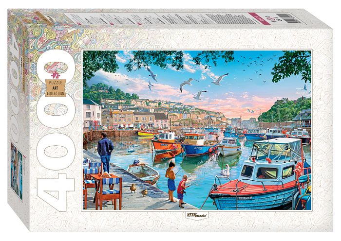Step puzzle 4000 pieces: Fishing on the pier 85413