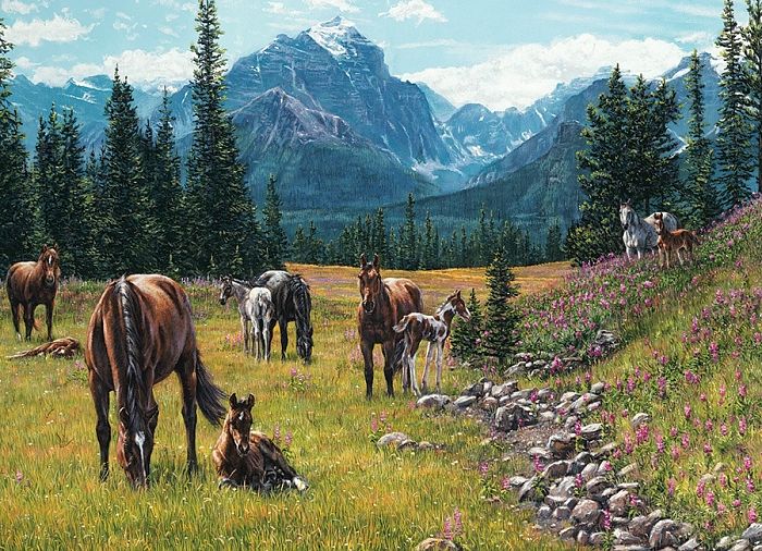 Cobble Hill puzzle 1000 pieces: the Herd in the pasture 51816/80113