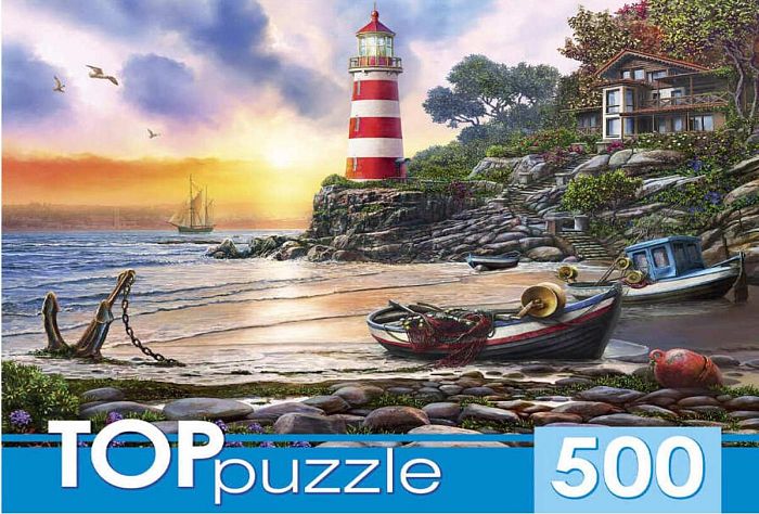 Puzzle TOP Puzzle 500 details: Evening Lighthouse ХТП500-6821