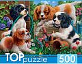 Раздел анонс: Пазл TOP Puzzle 500 деталей: Щенки спаниеля в саду (ХТП500-5726)