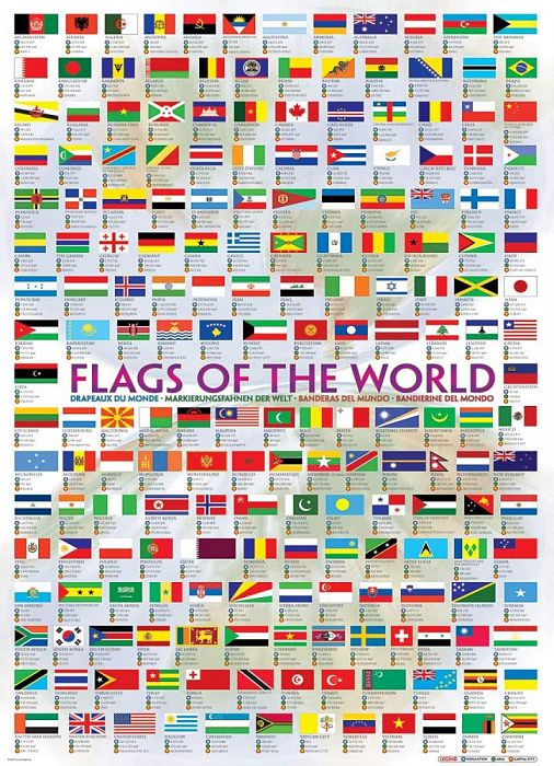 Puzzle Eurographics 1000 pieces: flags of the world 6000-0128