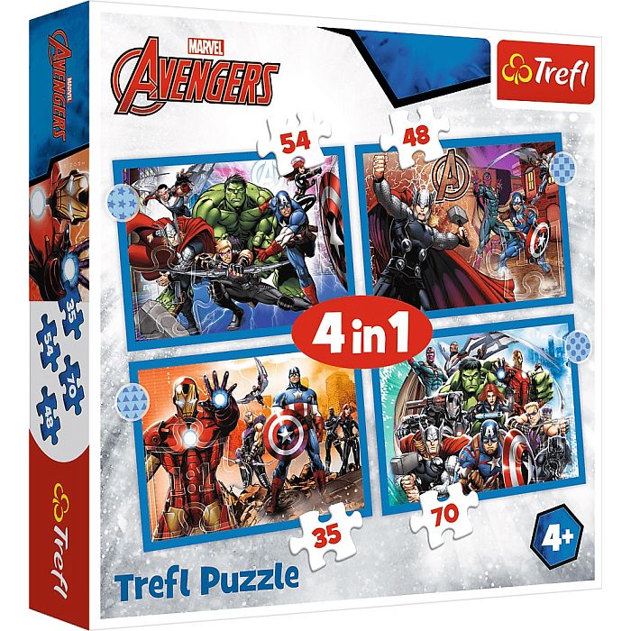 Puzzle Trefl 35#48#54#70 details: Brave Avengers TR34386