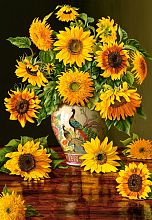Puzzle Castorland 1000 pieces: Sunflowers in vase