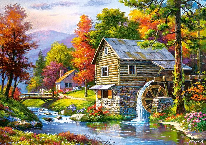 Puzzle Castorland 500 items: Old mill B-52691