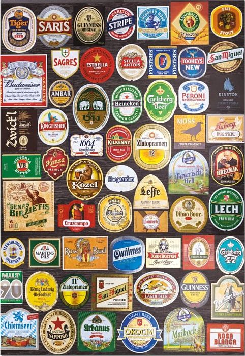 Jigsaw puzzle Educa 1500 pieces: Collage brand of beer 18463
