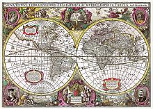 Trefl puzzle 2000 details: a Map of the New Lands And Seas, 1630