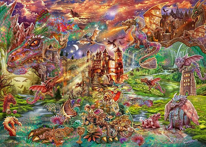 Schmidt 2000 Puzzle pieces: Treasure of Dragons 58971