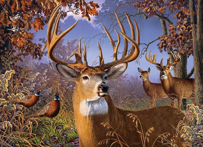 Cobble Hill Puzzle 500 pieces: Deer and Pheasants 85054