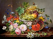 Puzzle Castorland 2000 details: still life with flowers