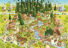 Puzzle Heye 1000 pieces: Forest zoo