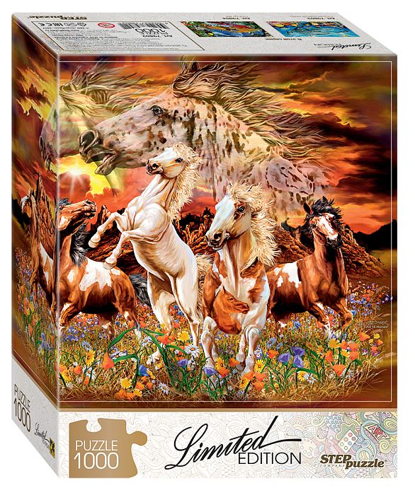 Puzzle Step 1000 parts: Find 16 horses 79802