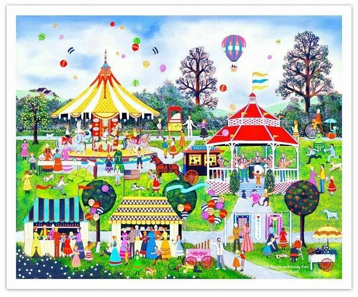 Pintoo 2000 puzzle details: Jane Scott. Sweets at the amusement Park Н2063