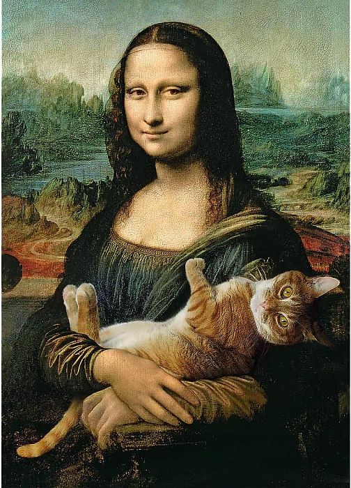 Trefl puzzle 500 pieces: Mona Lisa With the Cat TR37294