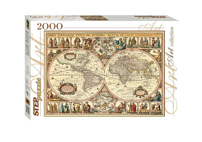 Puzzle Step 2000 parts: Historical world map 84003