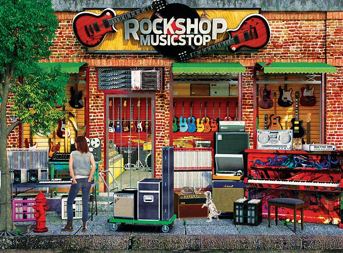 Eurographics 1000 pieces Puzzle: Rock Music Store 6000-5614