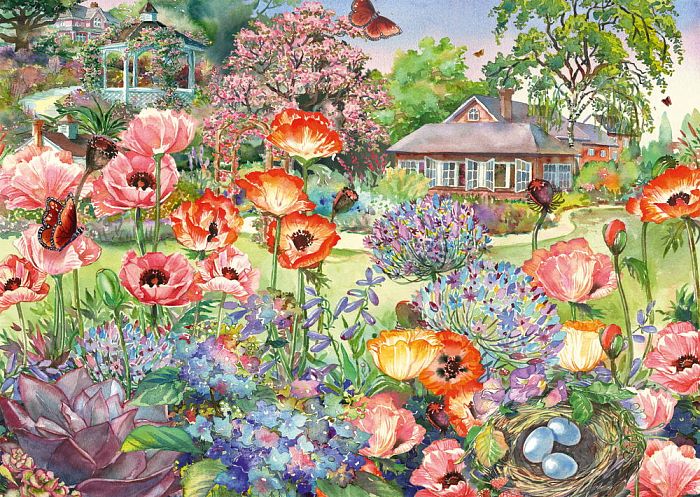Schmidt Puzzle 1000 details: Blooming Garden 58975