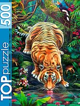 Puzzle TOP Puzzle 500 details: Tiger at the watering hole