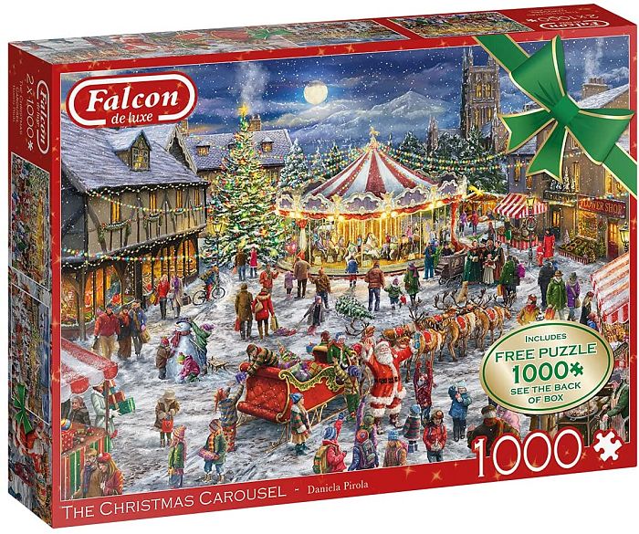 Falcon 2x1000 puzzle details: Christmas Carousel J11308