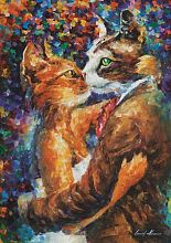 Puzzle Art Puzzle 1000 pieces: the Dance of lovers cats