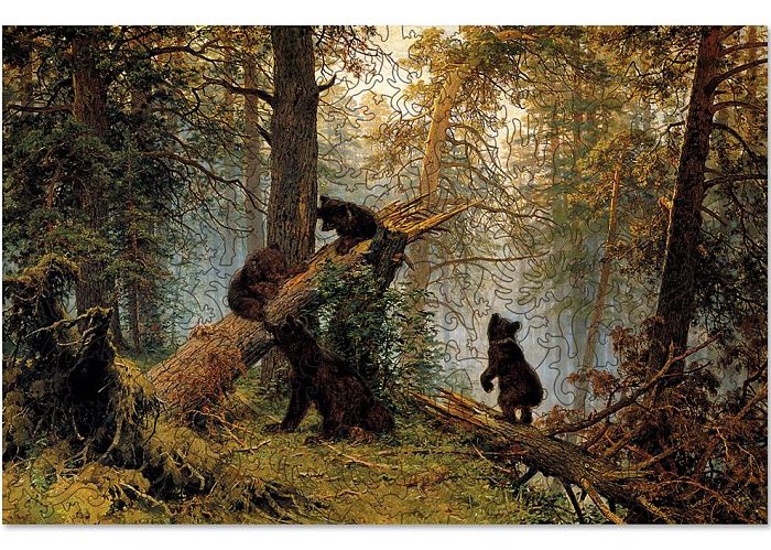 Wooden puzzle 180 pieces DaVICI: Tretyakov Gallery. Morning in the pine forest 7-09-01-180