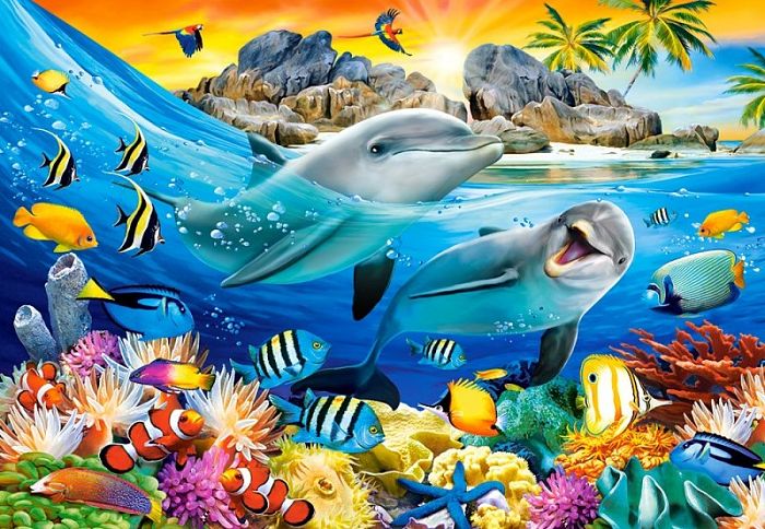 Castorland 1000 pieces Puzzle: Dolphins in the Tropics C-104611