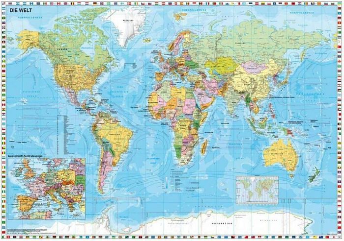 Schmidt puzzle 1500 pieces: world Map 58289