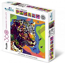 Puzzle Origami 360 parts: Art therapy. Pop art. Jaguar