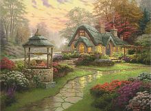 Schmidt puzzle 1000 pieces, Thomas kinkade. House at the well