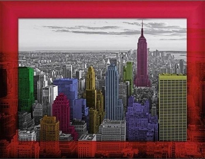 Puzzle Ravensburger 500 details: the Skyscrapers of new York + frame 148943