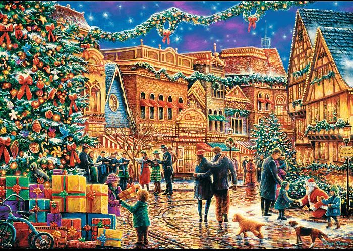 Puzzle Trefl 1000 pieces: Christmas town square TR10554