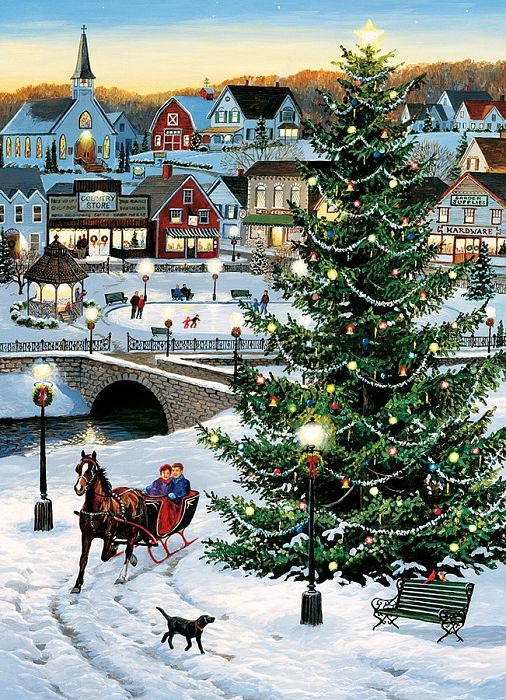 Cobble Hill puzzle 1000 pieces: Rustic Christmas tree 51852/80141