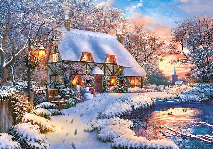 Puzzle Castorland 500 items: Winter cottage B-53278